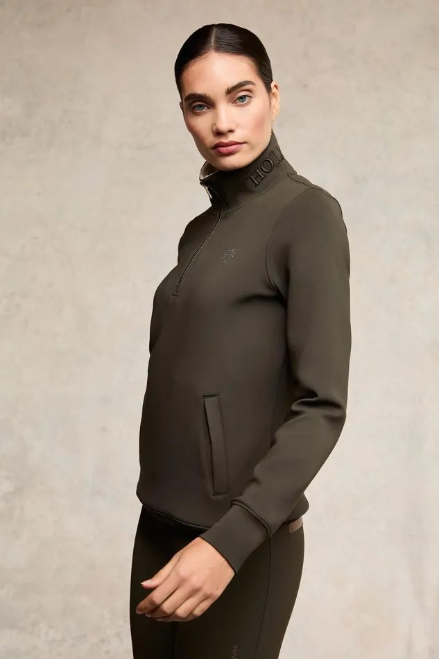Holland Cooper Training Henley Dark Olive Women Jackets Holland Cooper Training Henley Dark Olive Women Jackets