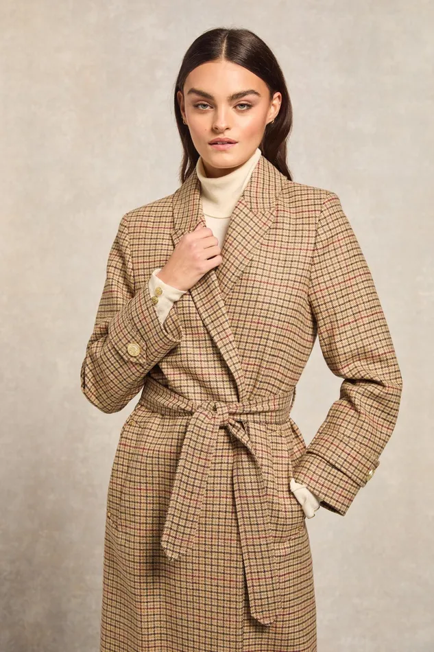 Holland Cooper Wrap Coat Charlton Tweed Women Tailoring