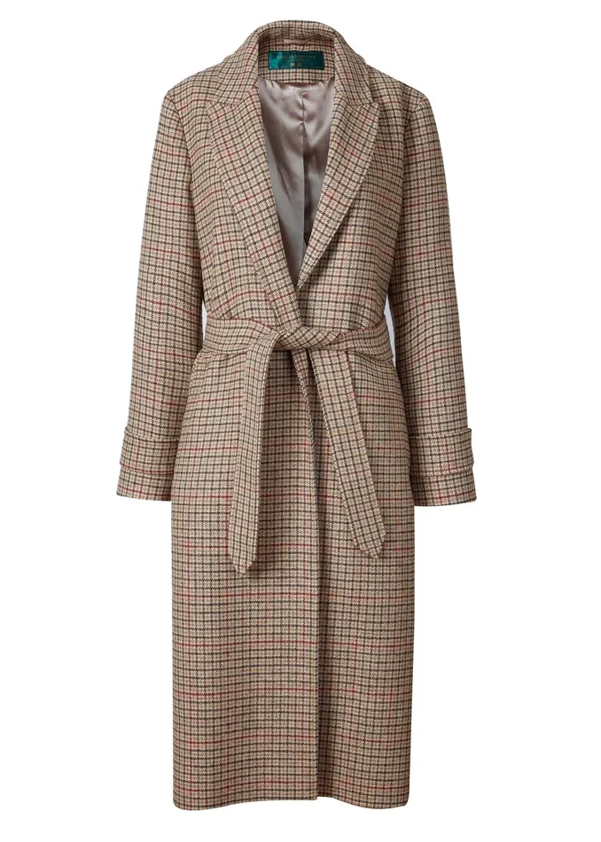 Holland Cooper Wrap Coat Charlton Tweed Women Tailoring