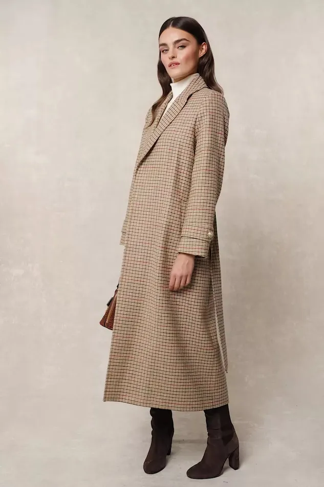 Holland Cooper Wrap Coat Charlton Tweed Women Tailoring