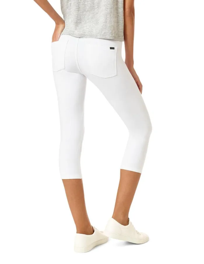 Hue Game Changing HiRise Capri White Women Denim
