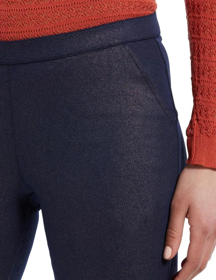 Hue Gold Metal Jaquard Leggings Gold Women Trousers