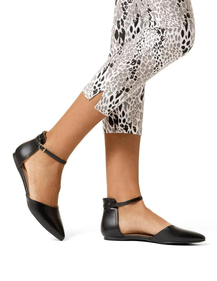 Hue Leopard Essential Denim Capri Whiteblack Women Denim