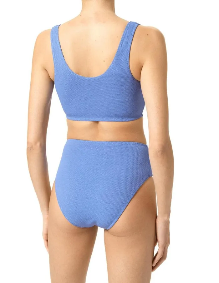 Hue Ocean City Reversible Sporty Bikini Top Wedgewood Women Tops