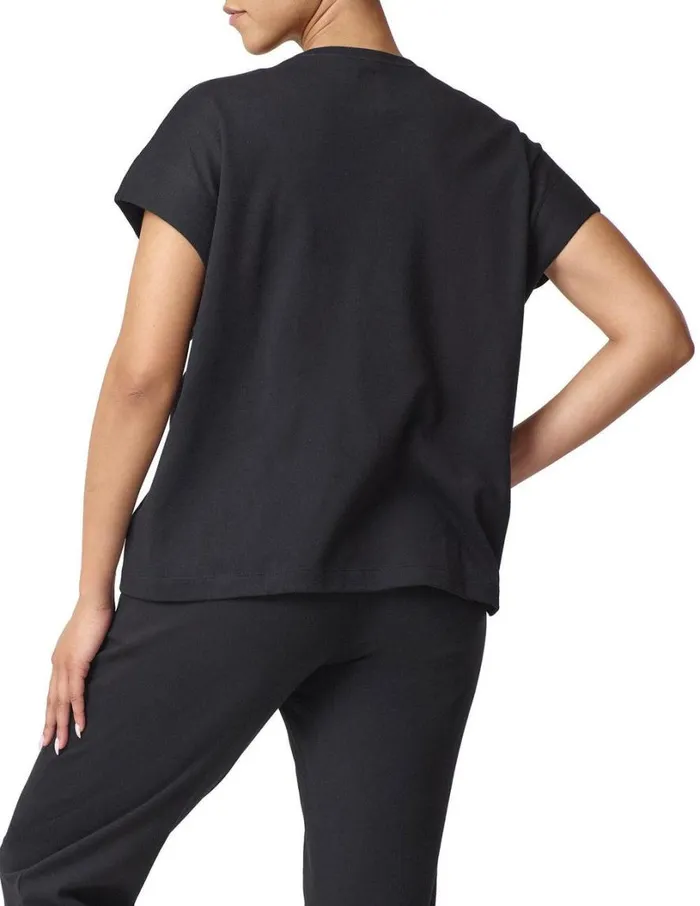 Hue Wear Ever U R Boxy Short Sleeve Tee Black Women Plus Size