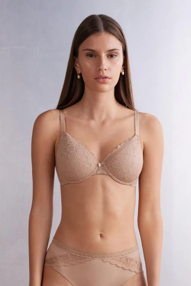 Intimissimi Balconette Women Francesca Balconette Bra In Lace Natural 044 8211 Honey Soft Beige Intimissimi Balconette Women Francesca Balconette Bra In Lace Natural 044 8211 Honey Soft Beige