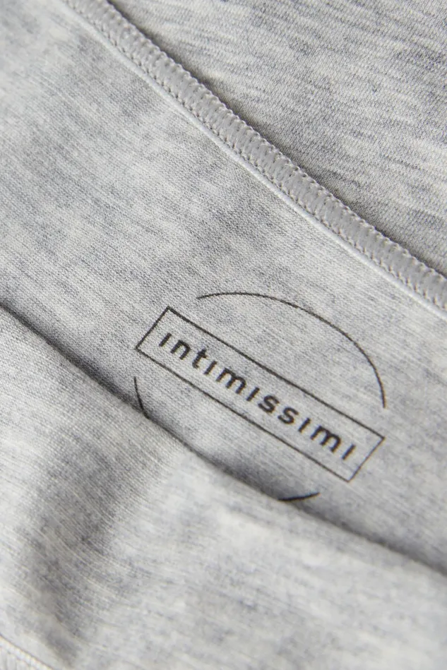 Intimissimi Bikini Panties Women Low Rise Cotton Panties Grey 031 8211 Light Heathered Grey