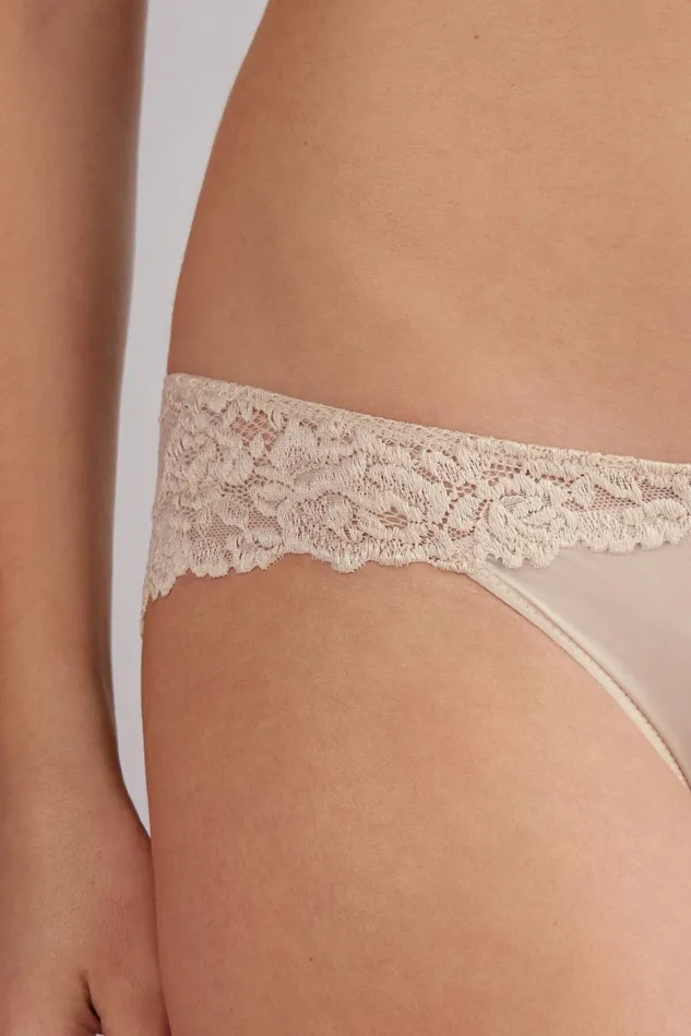 Intimissimi Bikini Panties Women Pretty Flowers Panties Natural 2280 8211 Avorio Crema
