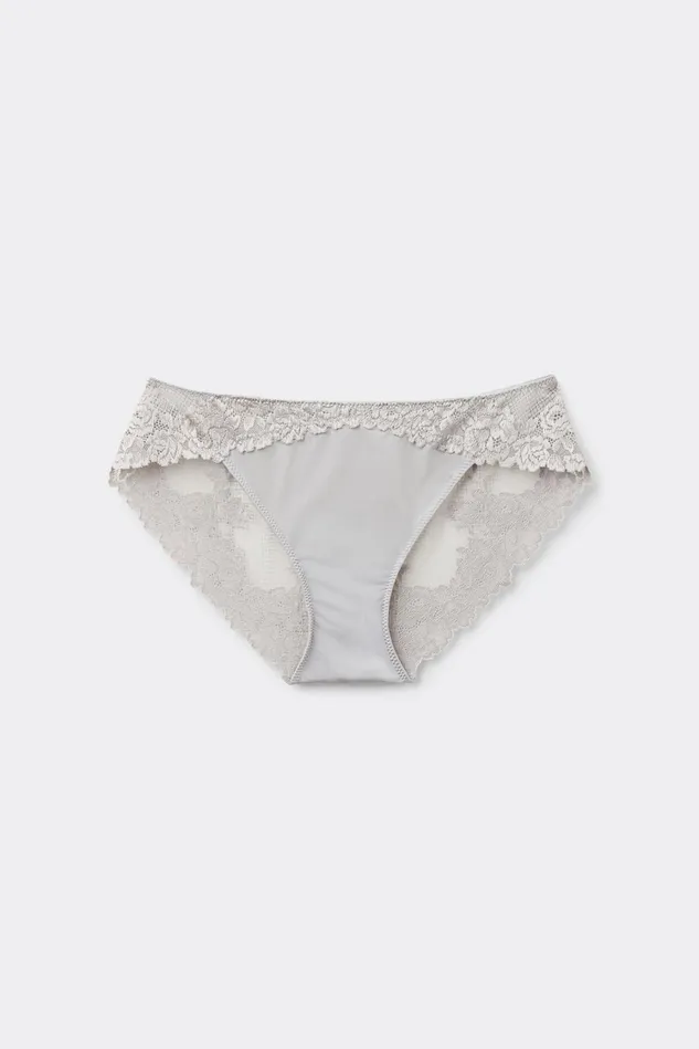 Intimissimi Bikini Panties Women Pretty Flowers Panties Pale Grey 347j 8211 Ice Grey