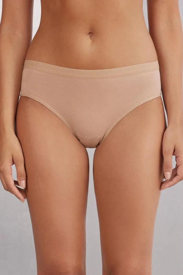 Intimissimi Bikini Panties Women SemiHigh Rise Cotton Briefs Natural 044 8211 Honey Soft Beige Intimissimi Bikini Panties Women SemiHigh Rise Cotton Briefs Natural 044 8211 Honey Soft Beige