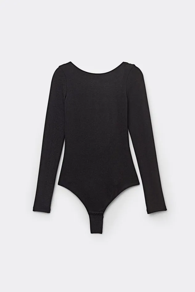 Intimissimi Bodysuits Women After Midnight Long Sleeve Lam Bodysuit Black 019 8211 Black