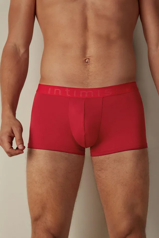 Intimissimi Boxers Men Microfiber Logo Boxer Shorts Red 887 8211 Rosso