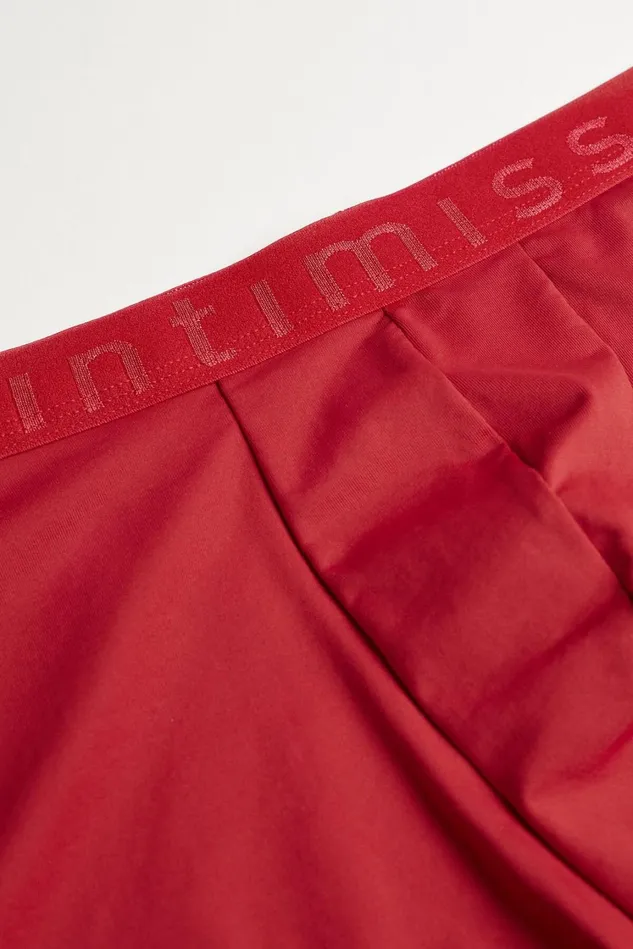 Intimissimi Boxers Men Microfiber Logo Boxer Shorts Red 887 8211 Rosso