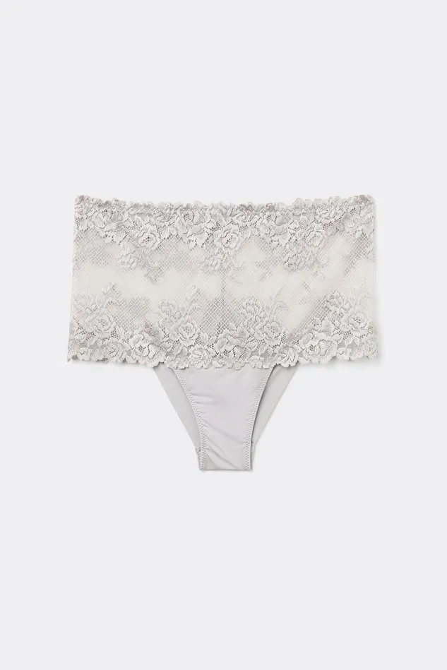 Intimissimi Boyshorts and Hipsters Women Pretty Flowers Hipster Brazilian Pale Grey 347j 8211 Ice Grey
