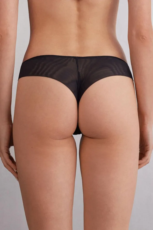 Intimissimi Brazilian Cut Women A Timeless Night 80s Style Brazilian Black 019 8211 Black