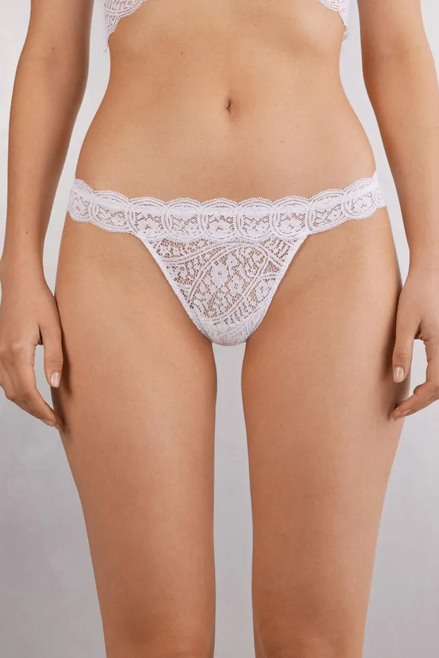 Intimissimi Brazilian Cut Women Flower Paisley Brazilian White 001 8211 White