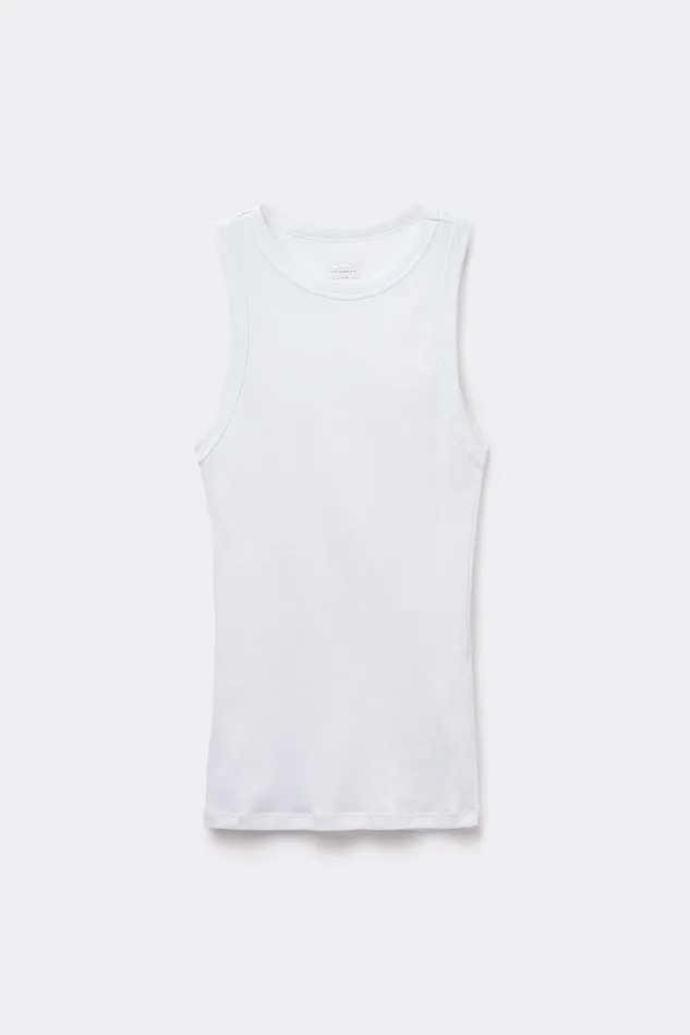 Intimissimi Camisoles Tank Tops Women Ribbed Tank Top In Superior Cotton White 001 8211 White