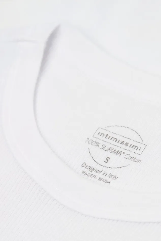 Intimissimi Camisoles Tank Tops Women Ribbed Tank Top In Superior Cotton White 001 8211 White