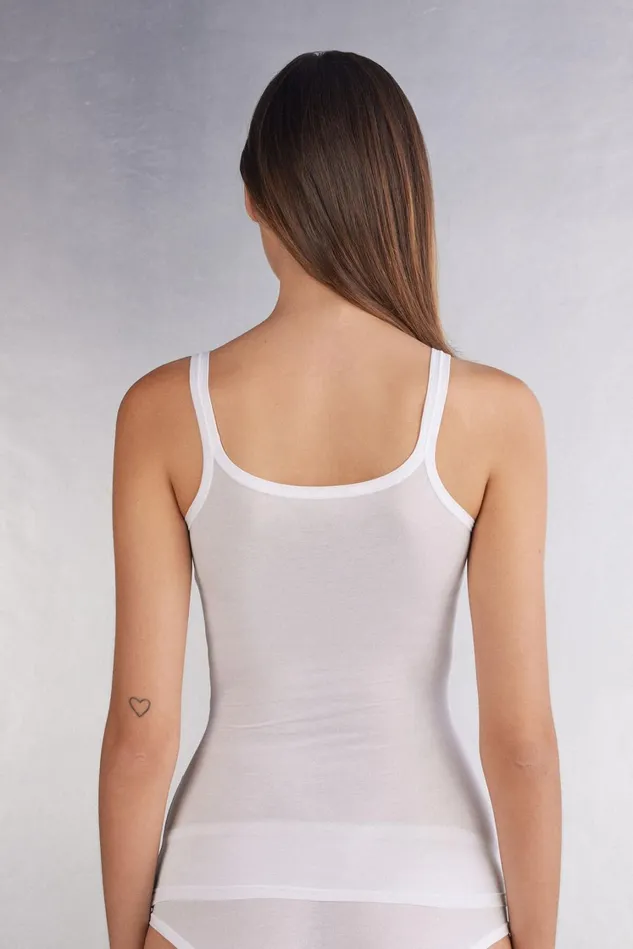 Intimissimi Camisoles Tank Tops Women Ultralight Cotton Top White 001 8211 White