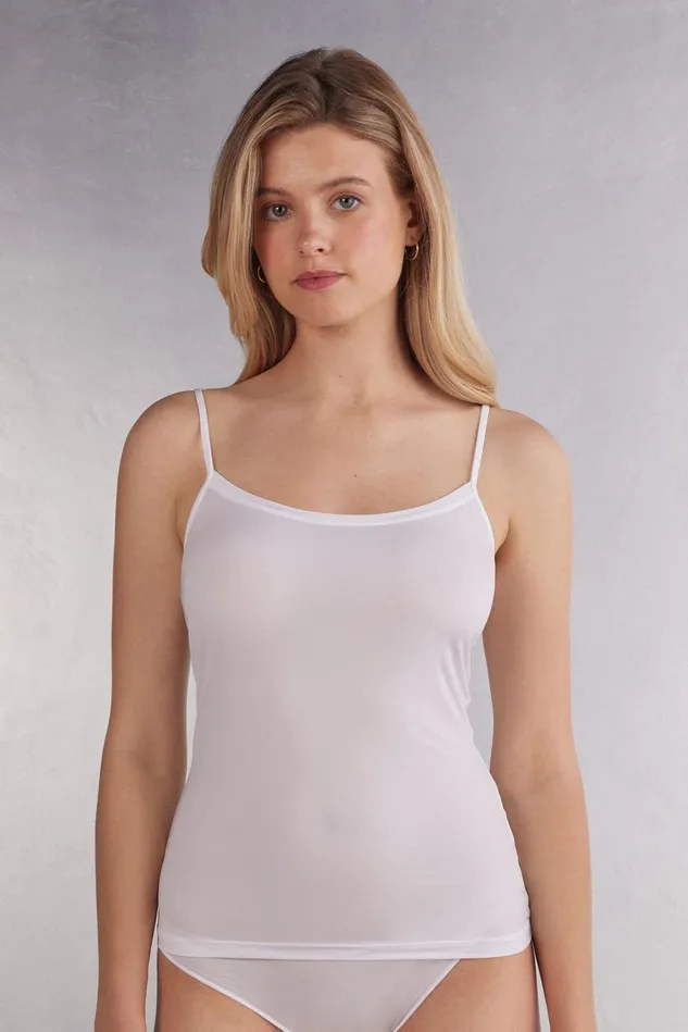 Intimissimi Camisoles Tank Tops Women Ultralight Microfiber Top White 001 8211 White