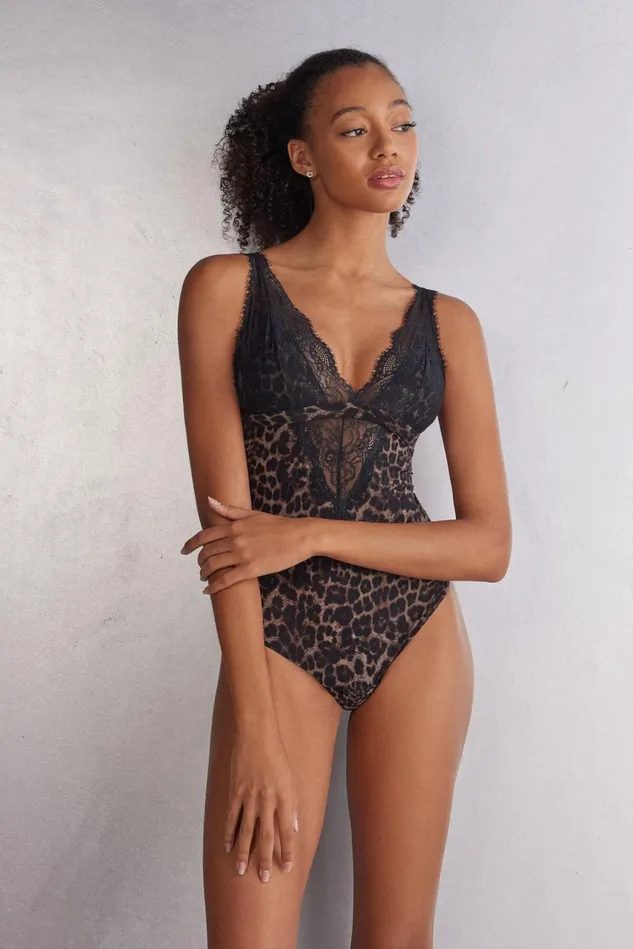 Intimissimi Lingerie Bodysuits Women Luxurious Leopard Bodysuit Print 769j 8211 Stampa Luxurious Leopard
