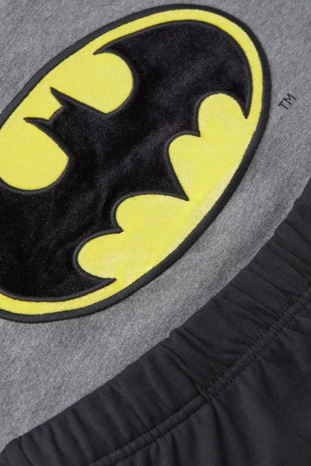 Intimissimi Long Pajamas Men Dc Comics Batman Full Length Pajamas In Cotton Dark Grey 5227 8211 Heathered Graphite Grey