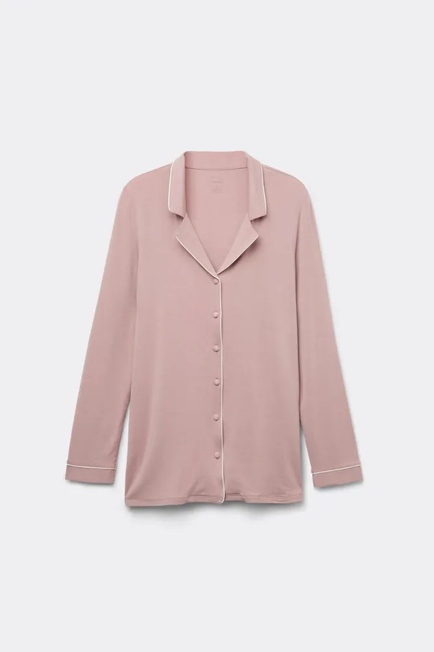 Intimissimi Long Pajamas Women LongSleeve Micromodal Pajama Top 011i 8211 Elegant Pink