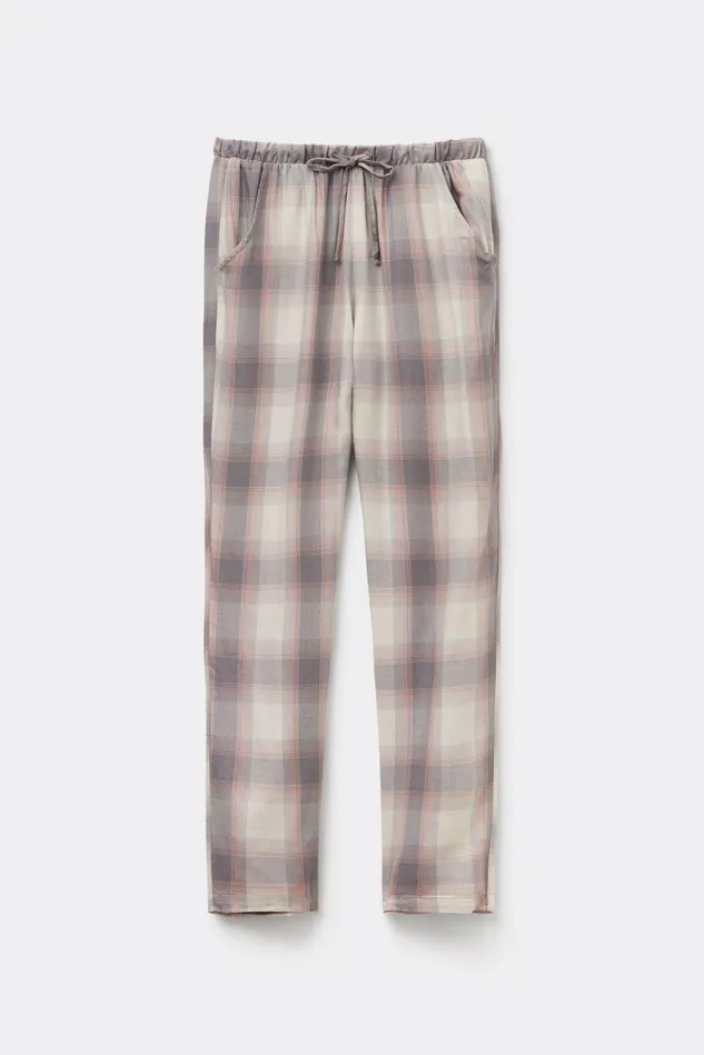 Intimissimi Long Pajamas Women Luxury Comfort Cloth Pants Grey 779j 8211 Tartan Grey