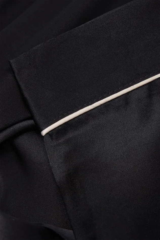 Intimissimi Long Pajamas Women Silk Satin Pajama Pants Black 019 8211 Black