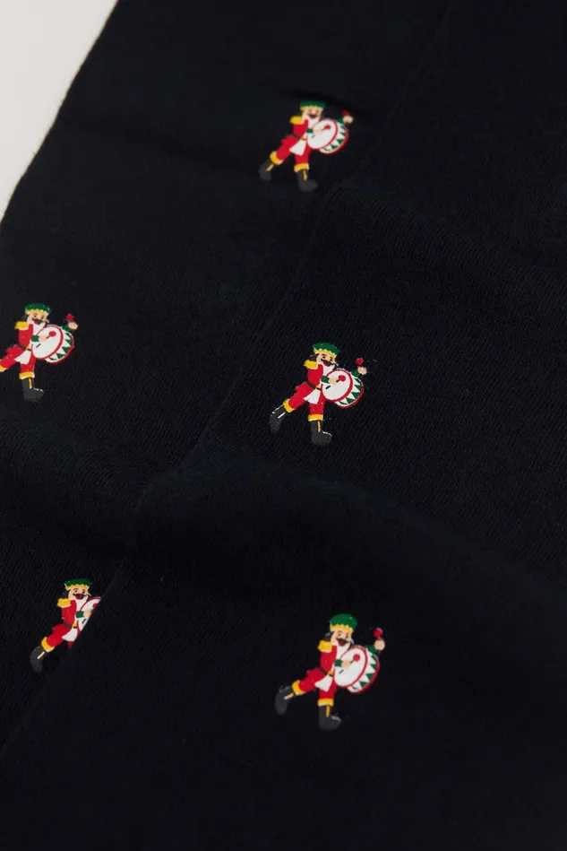 Intimissimi Long Socks Men Patterned Soft Cotton Knee Socks Blue 729j 8211 Blu Scuro Stampa Schiaccianoci