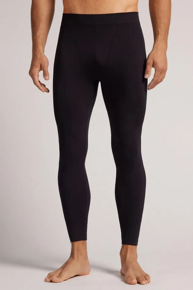 Intimissimi Pants Men Technical Sport Leggings Black 019 8211 Black
