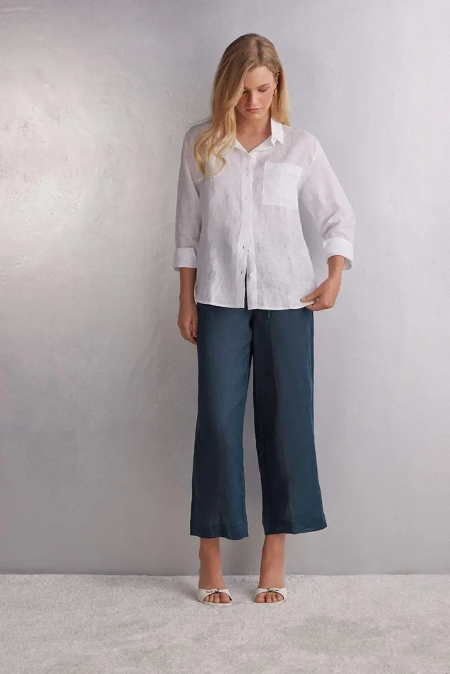 Intimissimi Shirts Women Linen Cloth Shirt White 001 8211 White