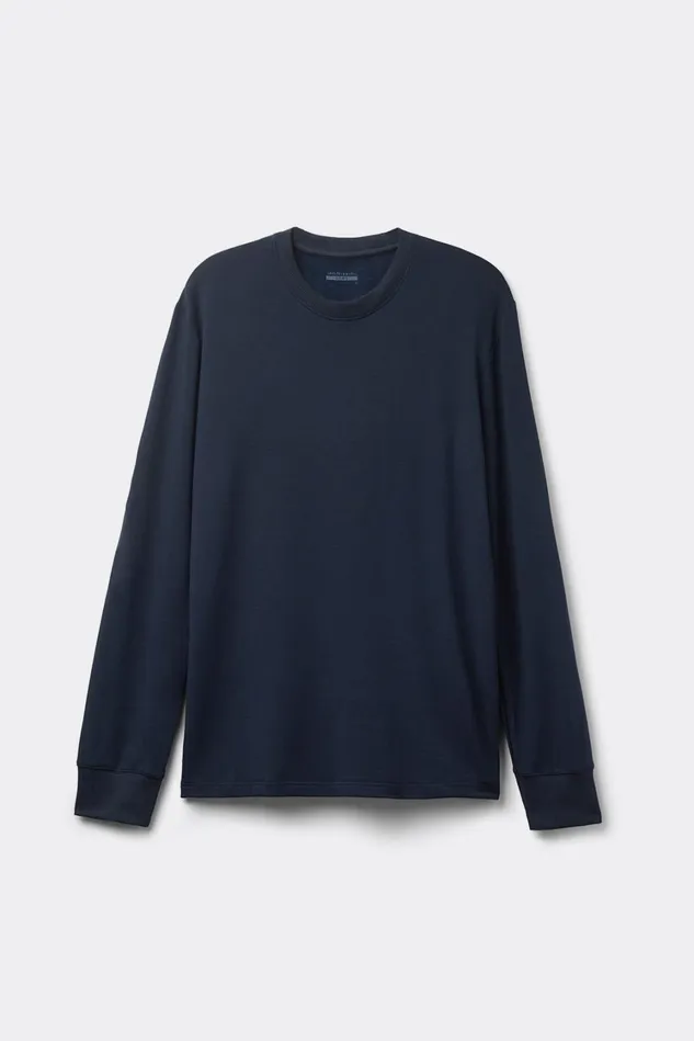 Intimissimi Sweatshirts Men Long Sleeve Top In Modal Fleece Blue 800 8211 Blu Notte