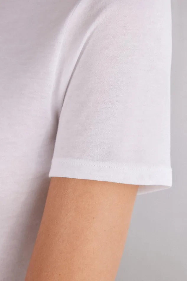 Intimissimi TShirt Women Ultrafresh Cotton Short Sleeve Top White 001 8211 White