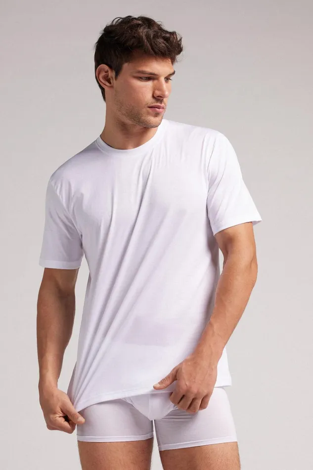 Intimissimi TShirts Polos Men Premium Cotton TShirt 001 8211 White