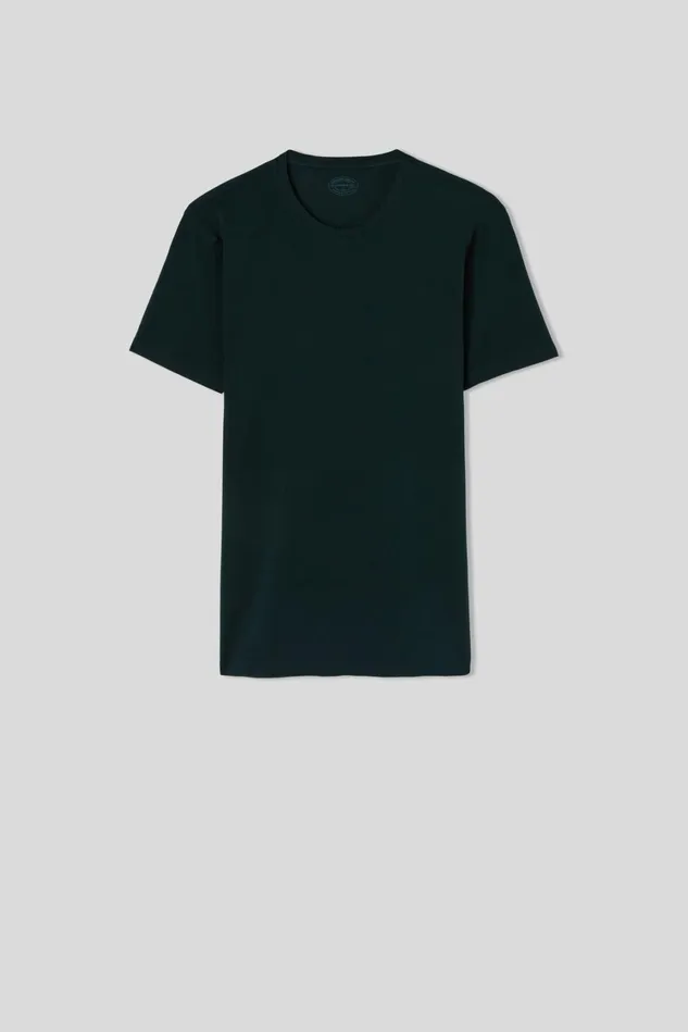 Intimissimi TShirts Polos Men Stretch Superior Cotton TShirt Green 132j 8211 Verde Scuro