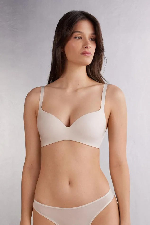 Intimissimi Triangle Women Adele Wireless Boost Triangle Bra In Ultralight Microfiber Natural 2280 8211 Avorio Crema Intimissimi Triangle Women Adele Wireless Boost Triangle Bra In Ultralight Microfiber Natural 2280 8211 Avorio Crema