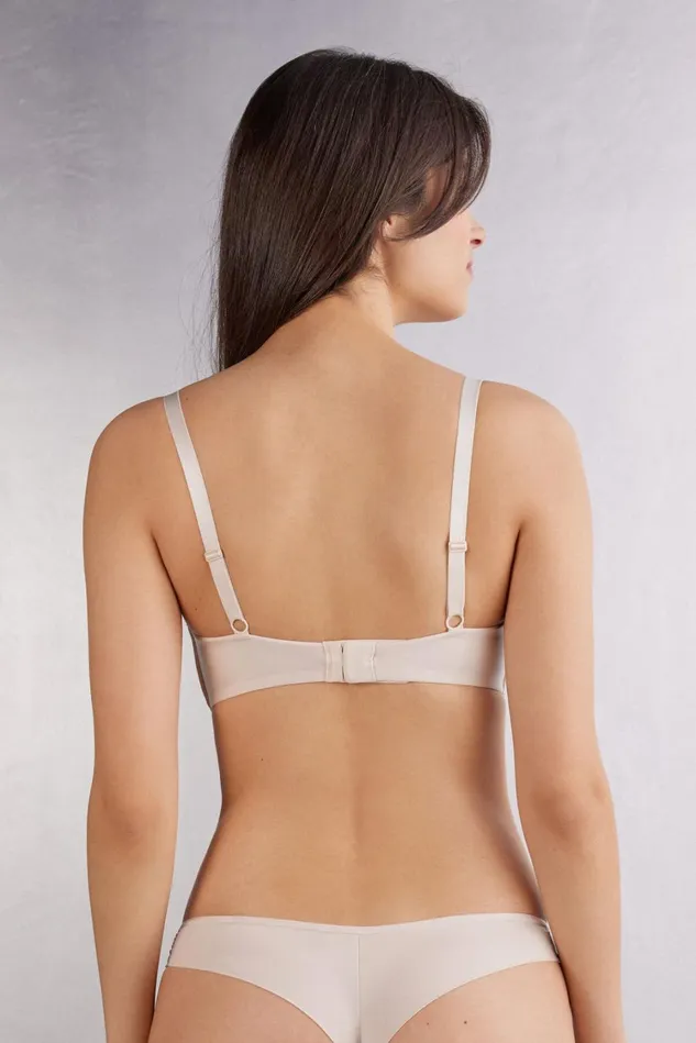 Intimissimi Triangle Women Adele Wireless Boost Triangle Bra In Ultralight Microfiber Natural 2280 8211 Avorio Crema
