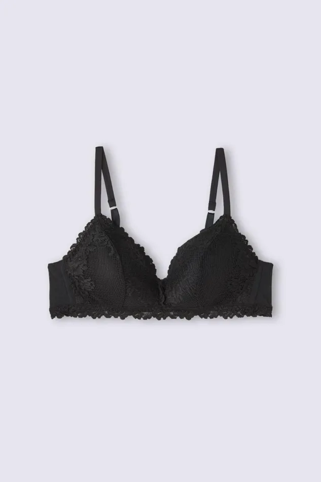 Intimissimi Triangle Women Pretty Flowers Tiziana Triangle Bra Black 019 8211 Black