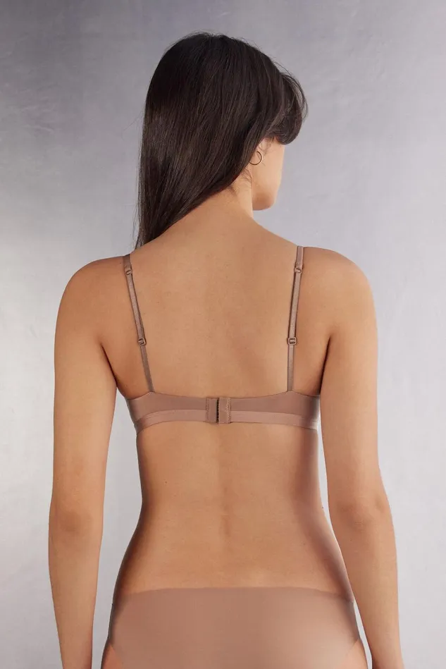 Intimissimi Triangle Women Tiziana Triangle Bra In Ultralight Microfiber Natural 417i 8211 Marrone Cappuccino