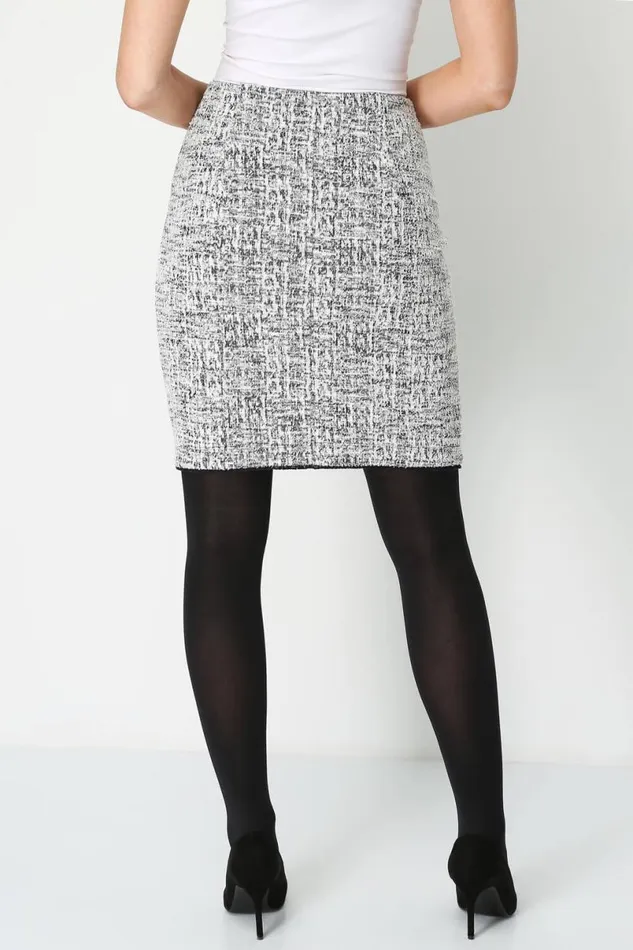 Ivory Stretch Jersey Skirt Women Roman Skirts