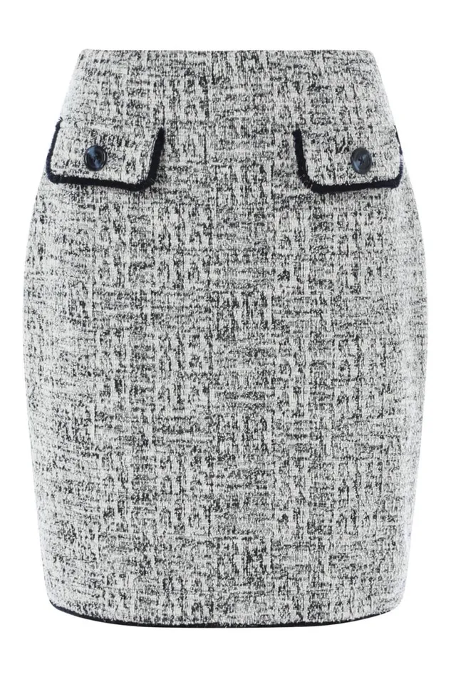 Ivory Stretch Jersey Skirt Women Roman Skirts