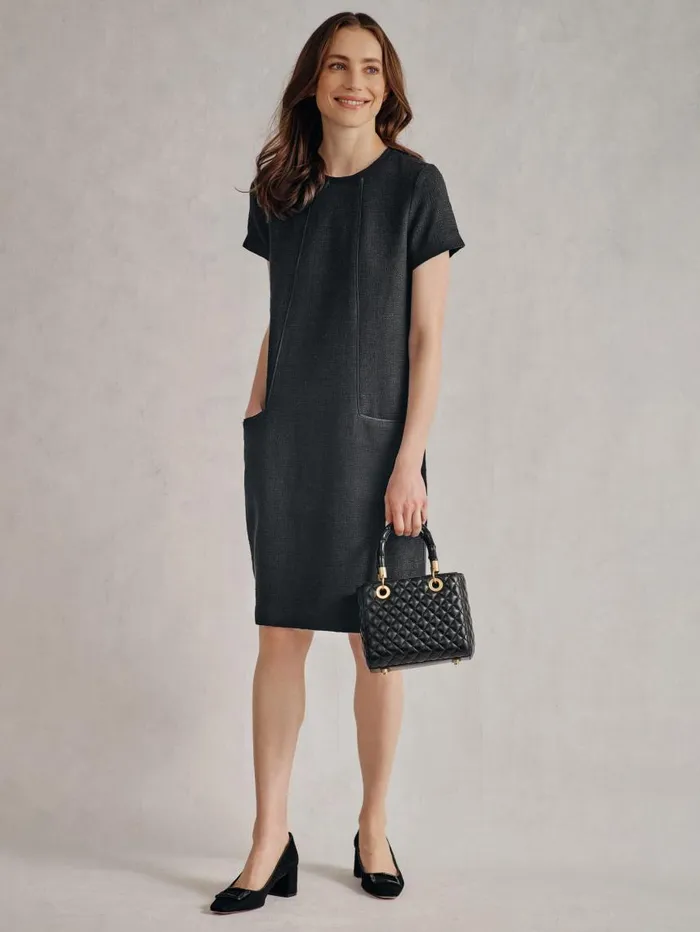 JMcLaughlin Ada Tweed Dress Black Women Dresses JMcLaughlin Ada Tweed Dress Black Women Dresses