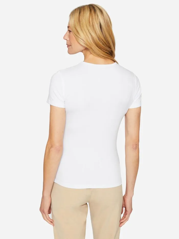 JMcLaughlin Allie Cap Sleeve Tee White Women Shirts and Tops JMcLaughlin Allie Cap Sleeve Tee White Women Shirts and Tops