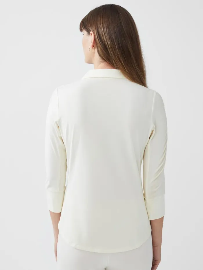 JMcLaughlin Brynn Lyford Jersey Shirt Off White Women Shirts and Tops JMcLaughlin Brynn Lyford Jersey Shirt Off White Women Shirts and Tops