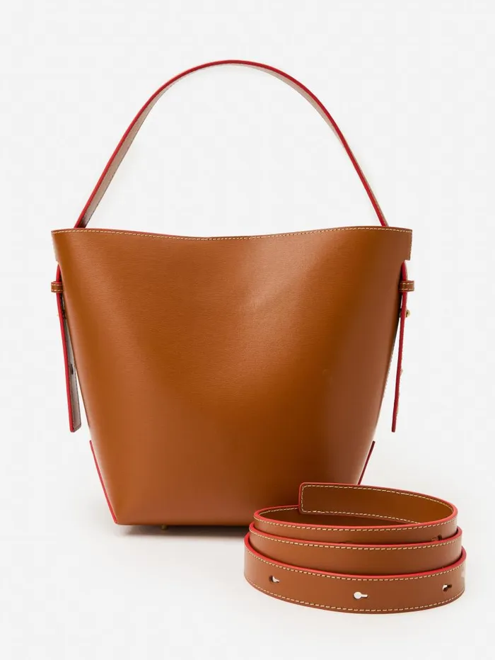 JMcLaughlin Crawford Leather Bucket Bag Vachetta WomenMen Mini Totes and Crossbody Bags JMcLaughlin Crawford Leather Bucket Bag Vachetta WomenMen Mini Totes and Crossbody Bags