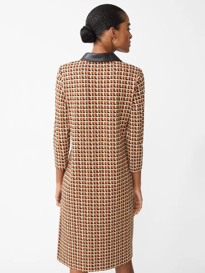 JMcLaughlin Falcon Dress In Marseilles Geo Tanbrownblack Women Dresses JMcLaughlin Falcon Dress In Marseilles Geo Tanbrownblack Women Dresses