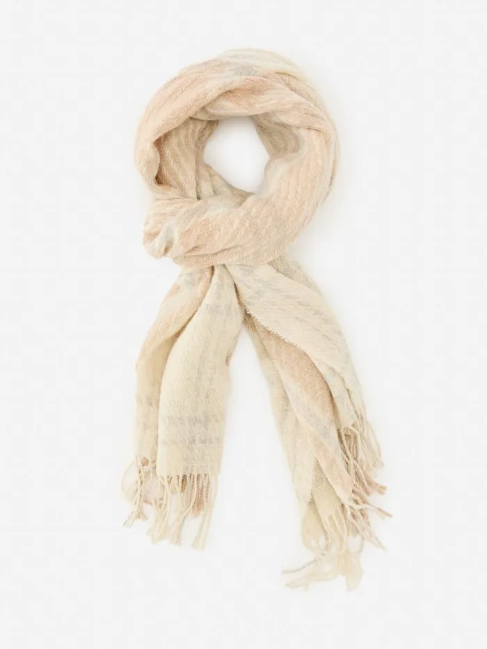 JMcLaughlin Federica Scarf In Plaid Off Whitecamel Women Scarves