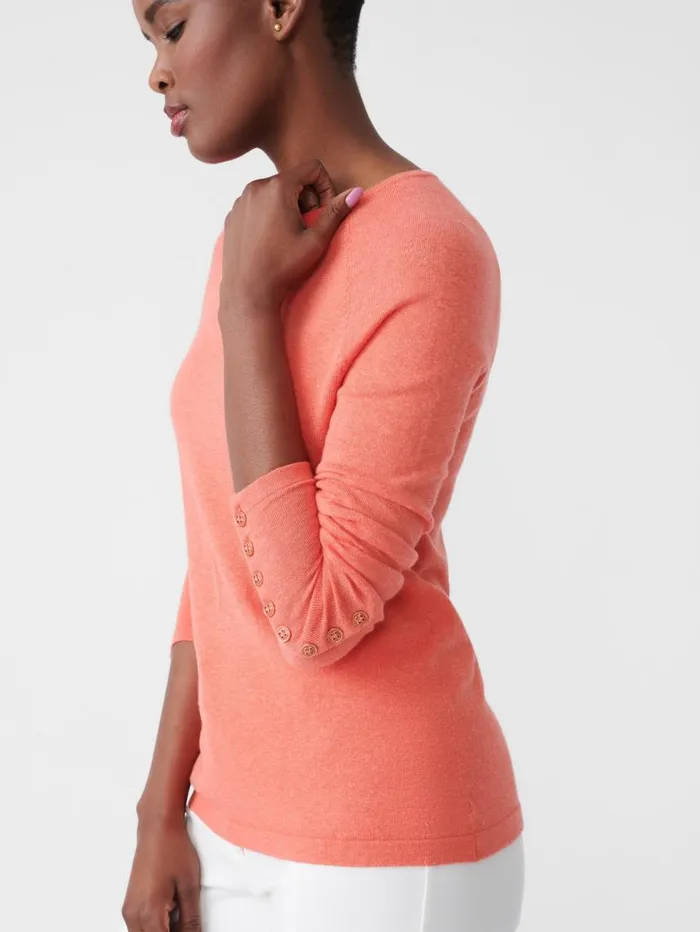 JMcLaughlin Jamey Sweater Papaya Women Sweaters