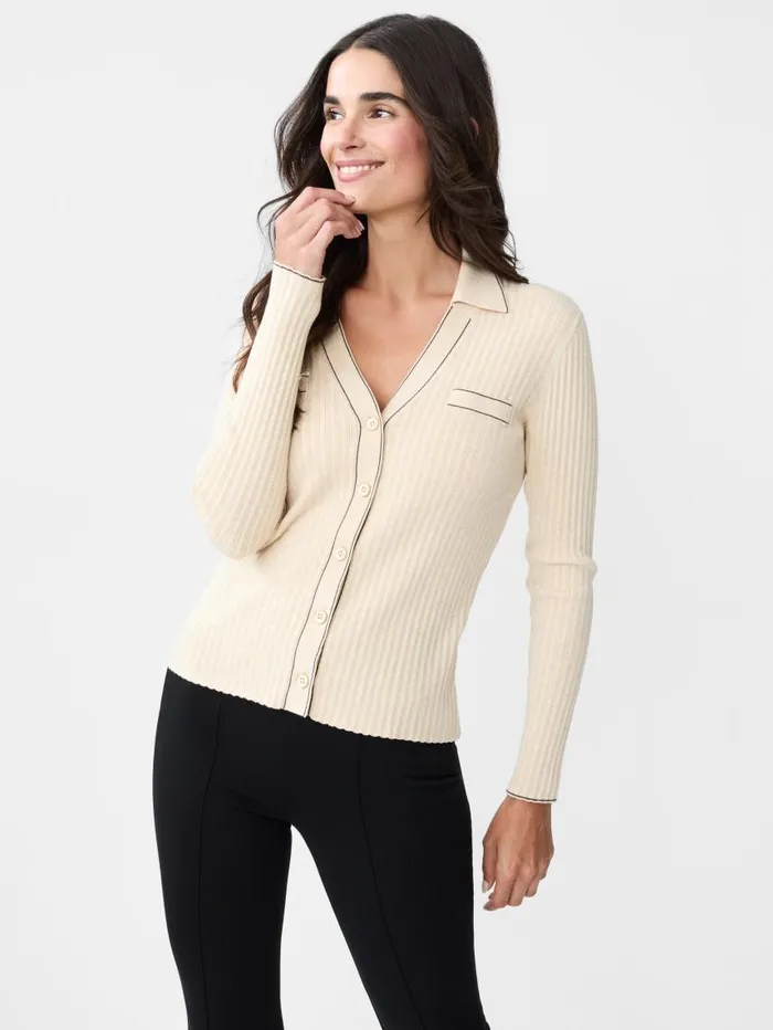 JMcLaughlin Laine Cardigan Heather Oatmeal Women Sweaters JMcLaughlin Laine Cardigan Heather Oatmeal Women Sweaters